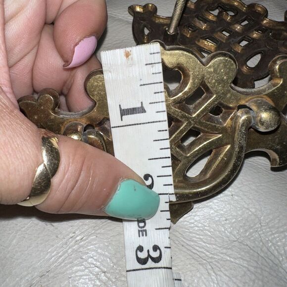 15 Pcs French Provincial Vintage Antique Brass Drawer Pull Hardware Decorative - Picture 10 of 12